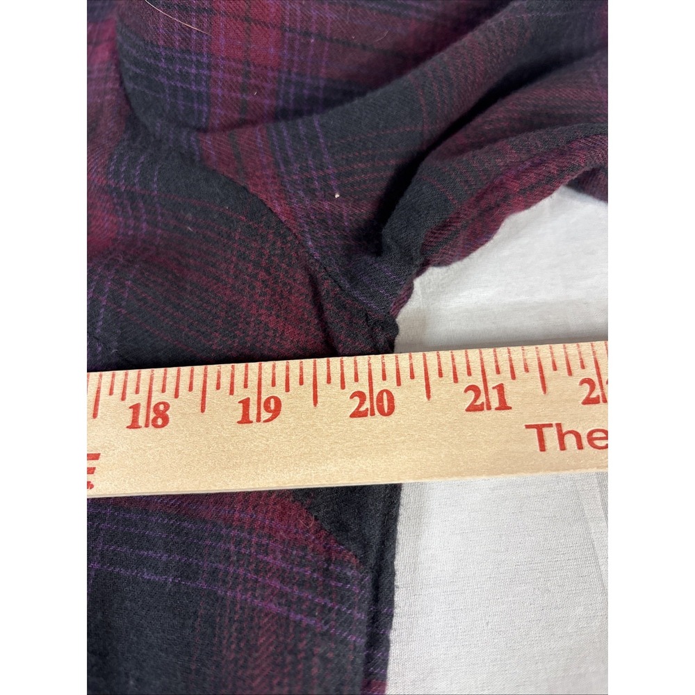 Beach Lunch Lounge Darcie Babydoll Plaid Flannel Dress Red Black Large LCD5083 - Picture 11 of 16